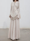 Mutedance 25 Autumn/Winter Waisted Swing Skirt Plant-dyed Highly Handcrafted MD-MD25FW86-hoary